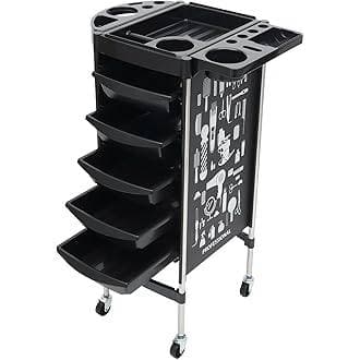 CHARIOT FRAMS 5 ETAGERES NOIR