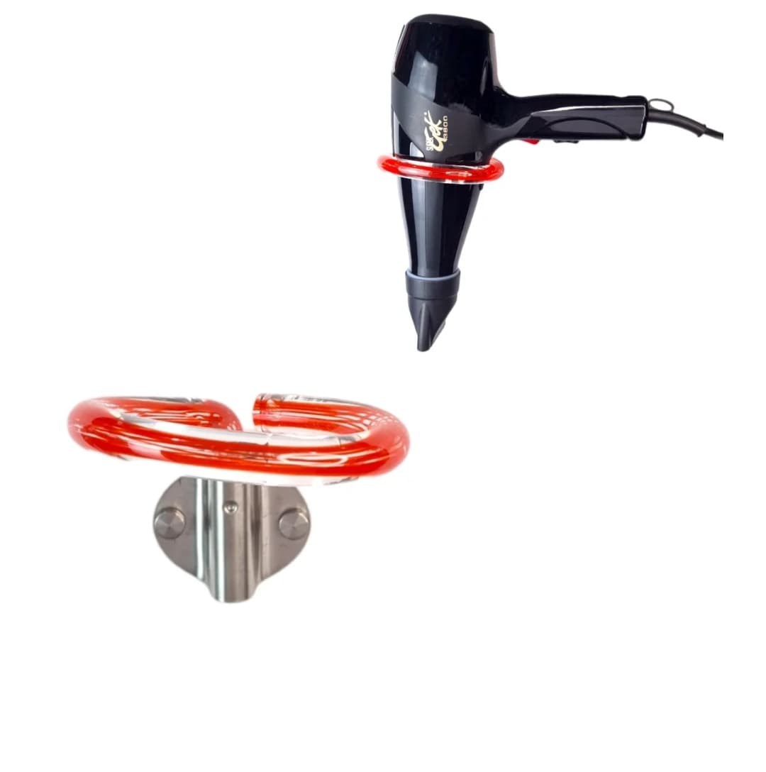 SUPPORT  SECHOIR MUR PLASTIQUE ROUGE